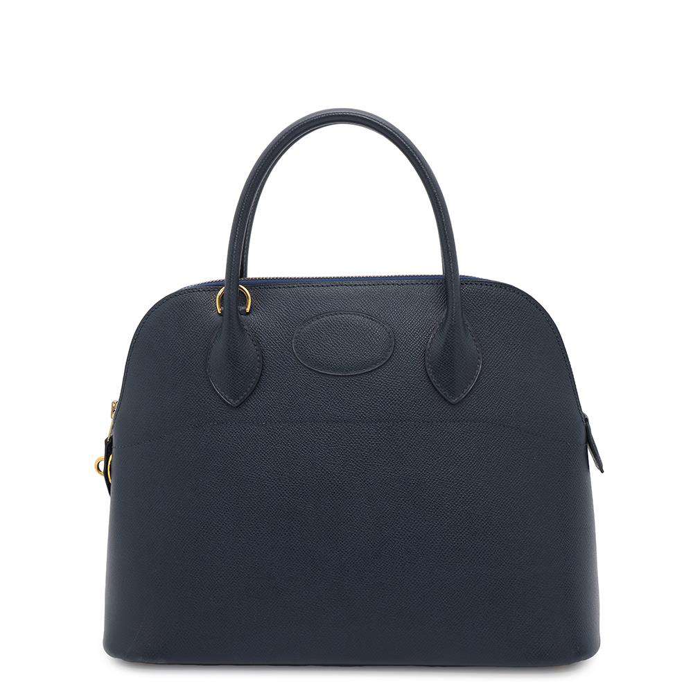 Bolide Navy Courchevel Size Handbag Travel Bag