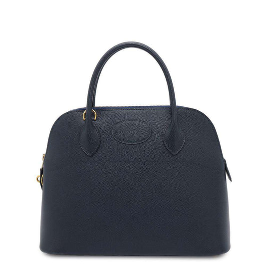 Bolide Navy Courchevel Size Handbag Travel Bag