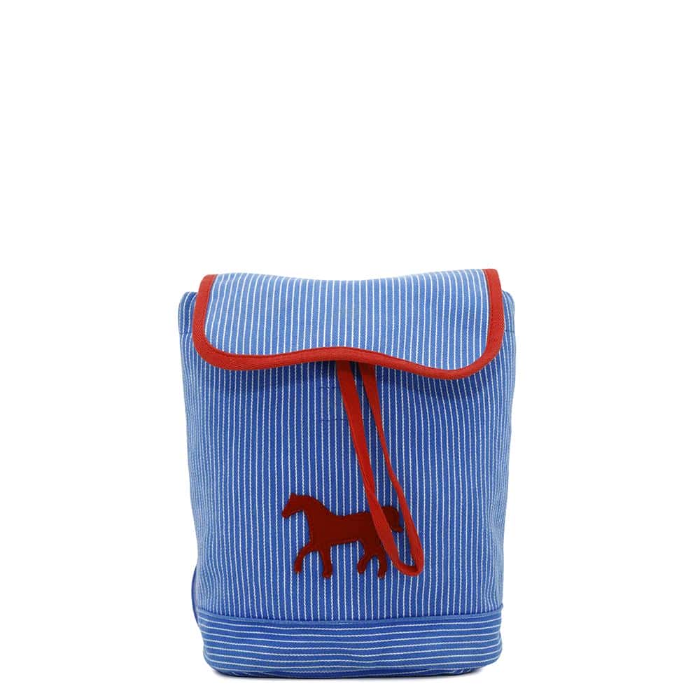 Horse Backpack Handbag Canvas Blue