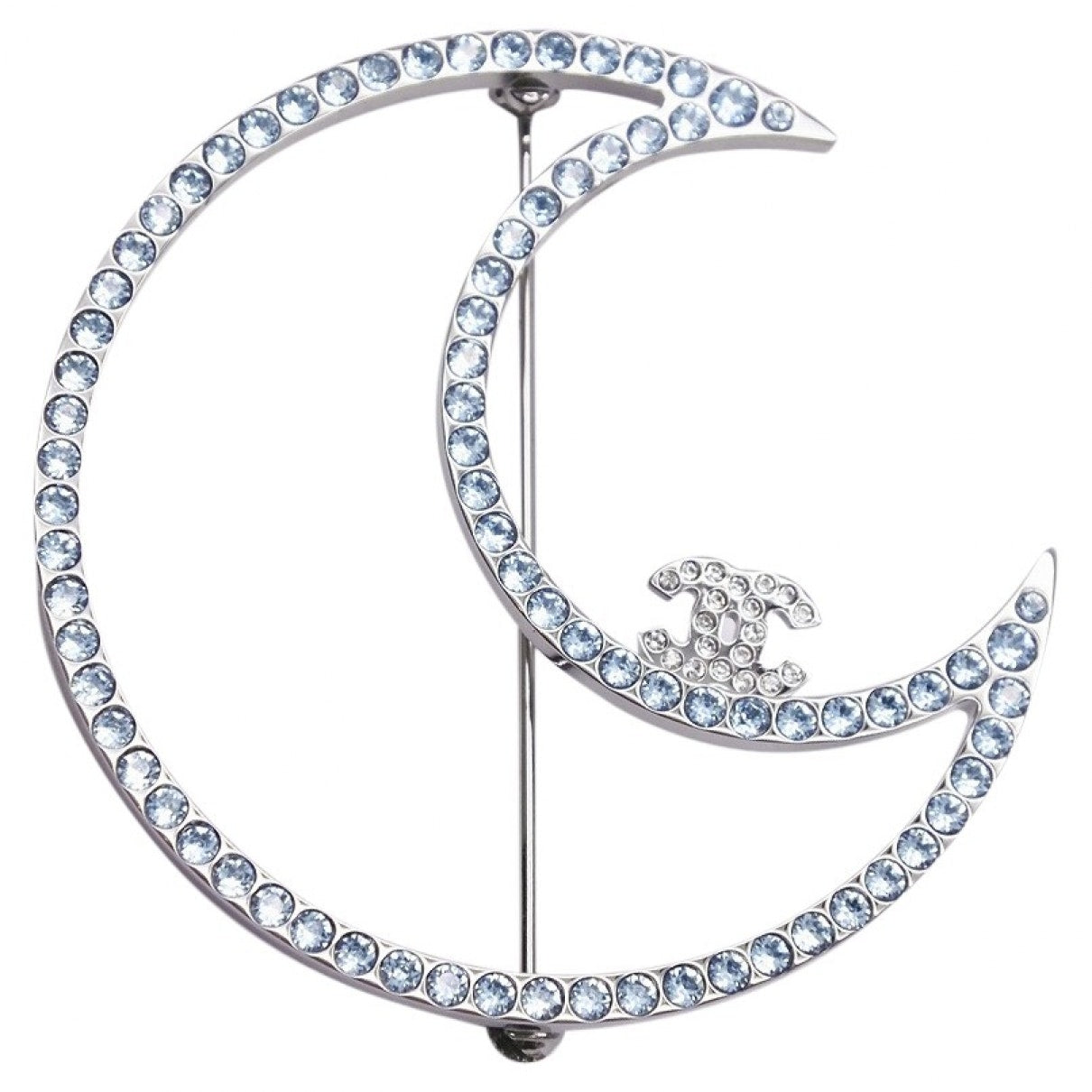 Chanel cc silver silver plated pins & brooches Jewelry
