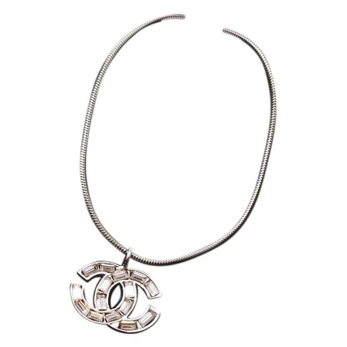 Chanel cc silver metal necklaces Jewelry