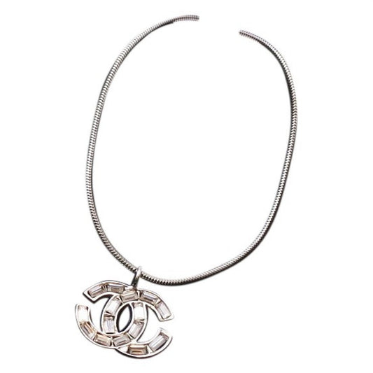 Chanel cc silver metal necklaces Jewelry