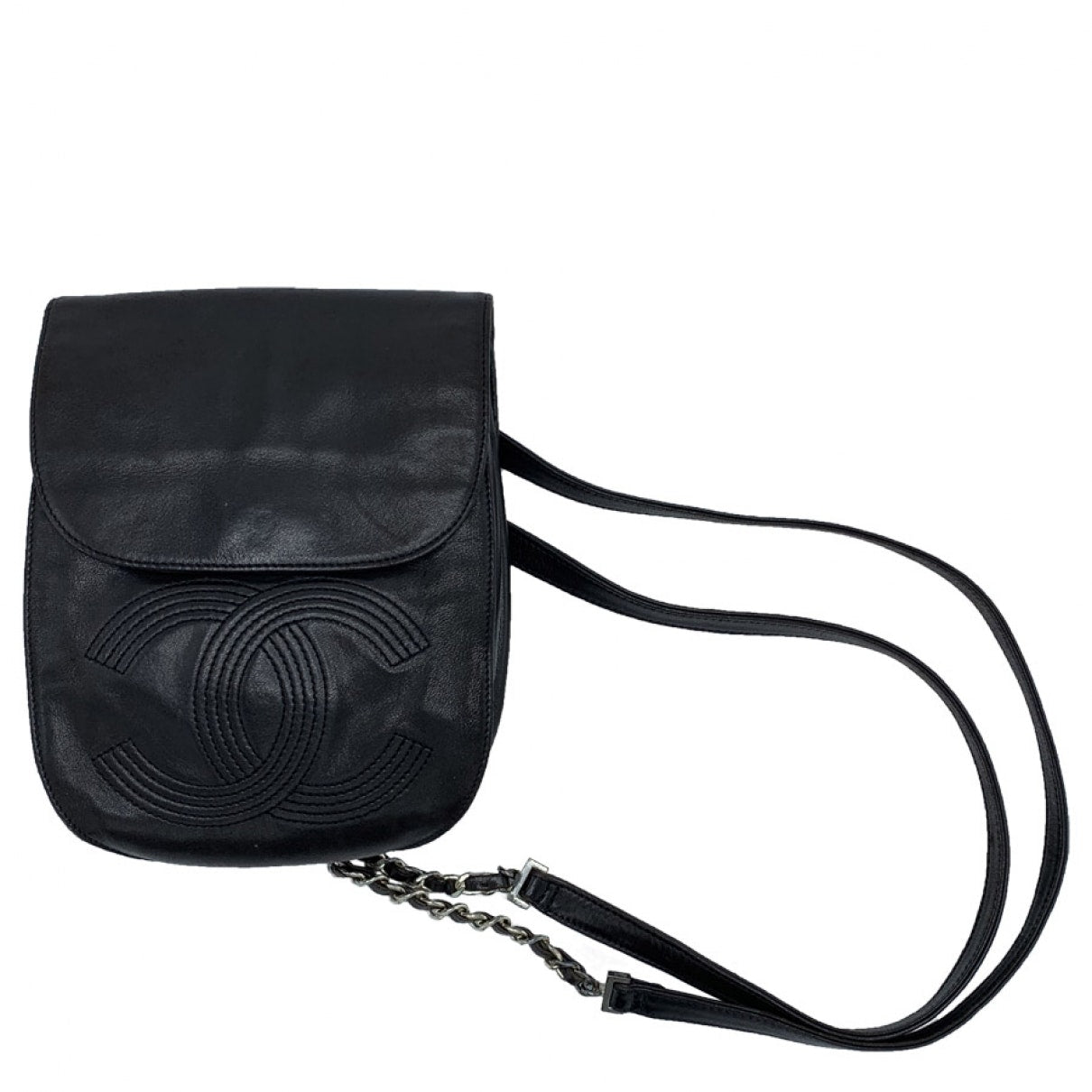 black leather backpacks Bag Signature