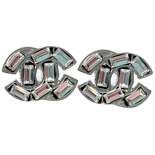 cc silver metal earrings Jewelry Classic