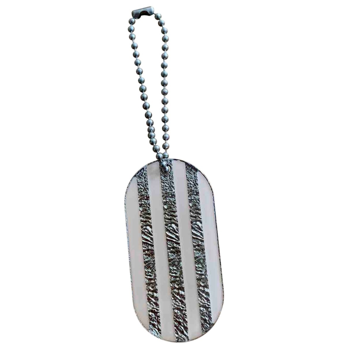 Chanel silver metal bag charms