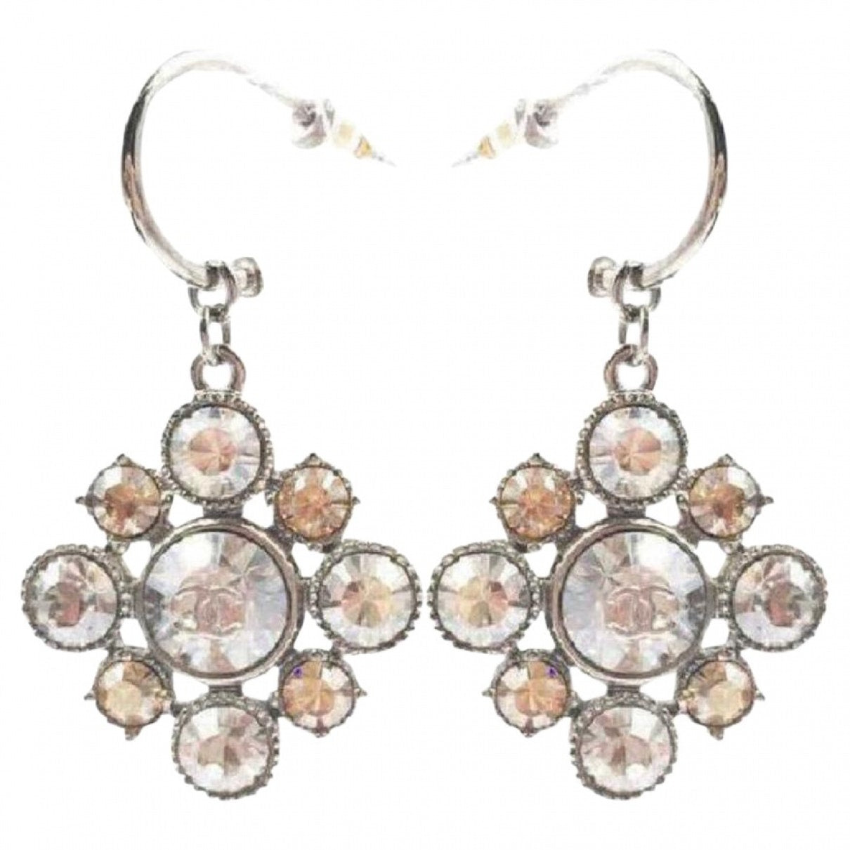 cc silver metal earrings Jewelry Refined