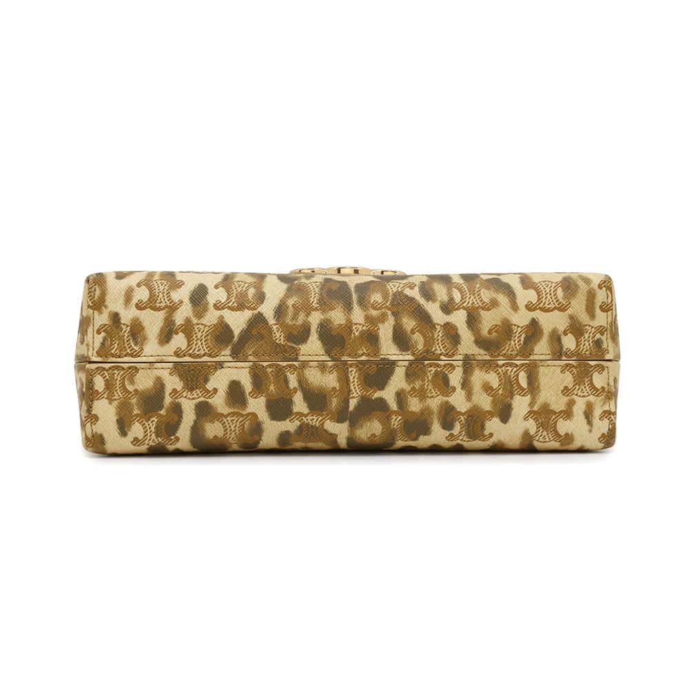 Chainshoulder Leopard Handbag Leather Brown Shoulder Bag