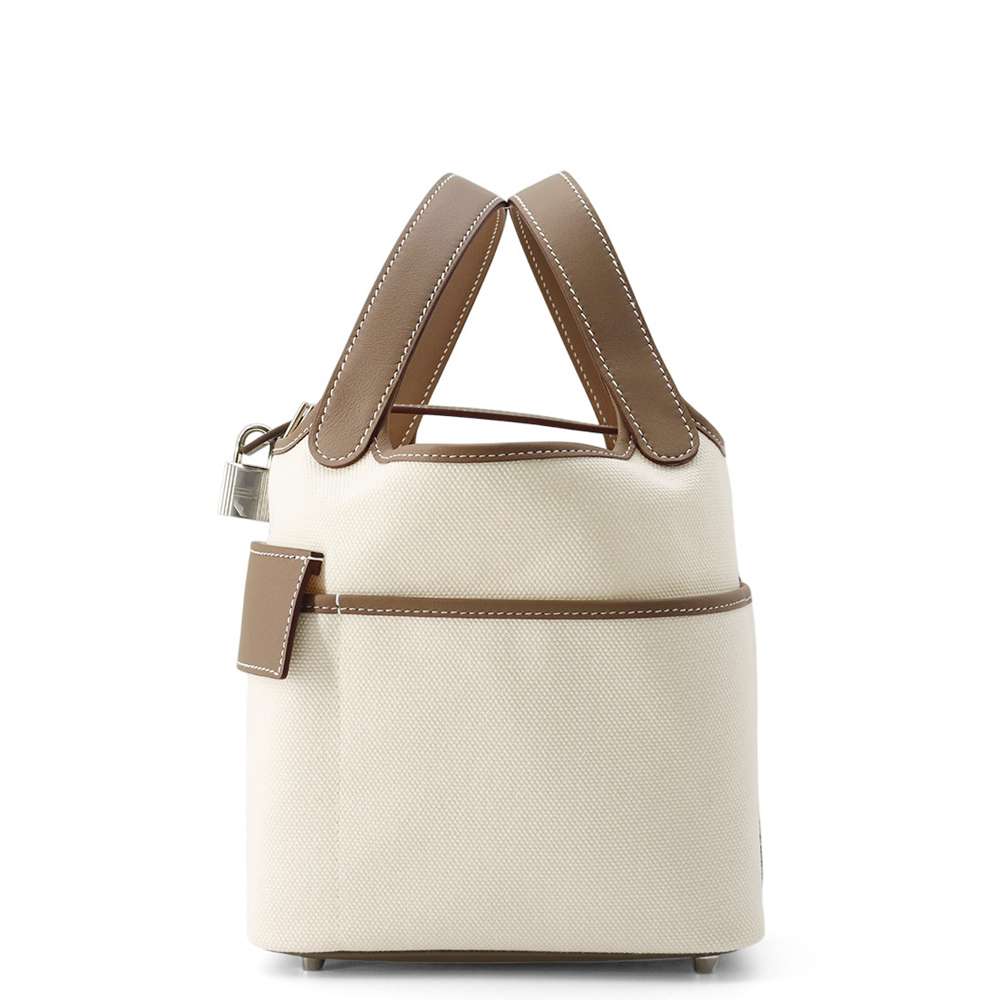 Picotin Lock Cargo Ecru Etoupe Towar Goeran Leather Travel Bag