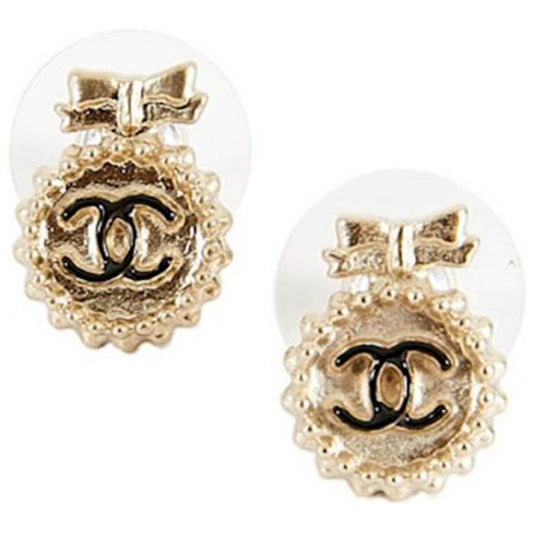 cc gold metal earrings Jewelry Polished