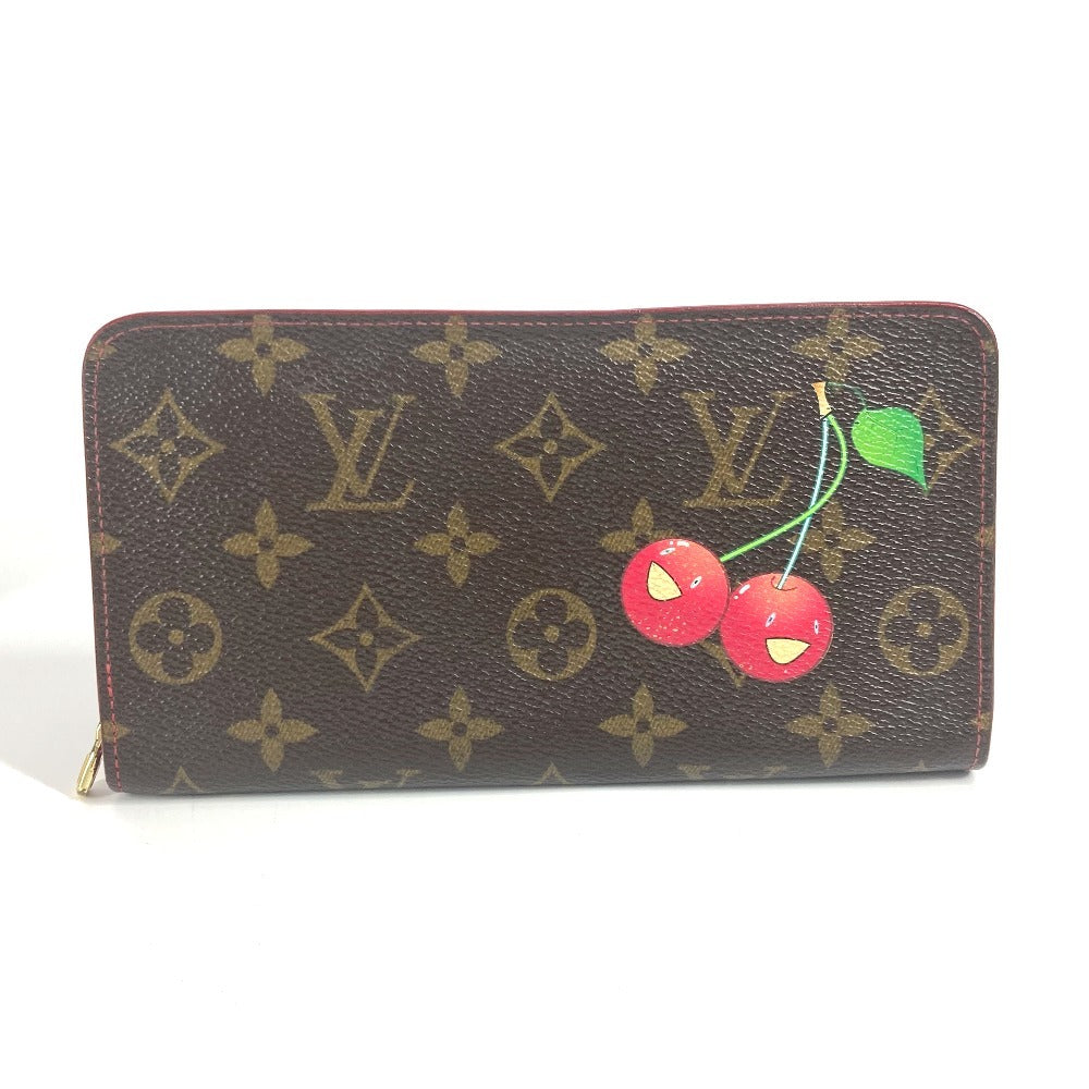 Louis Vuitton Long Purse M95006 Cherry Monogram Canvas Brown Wallet Case