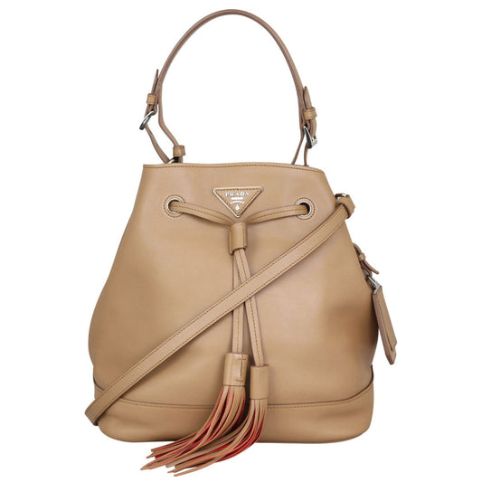 Prada City Calf Bag Leather Bucket Bucket Bag