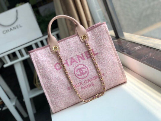 Chanel Deauville Tote Pinike For Women Tote Bag