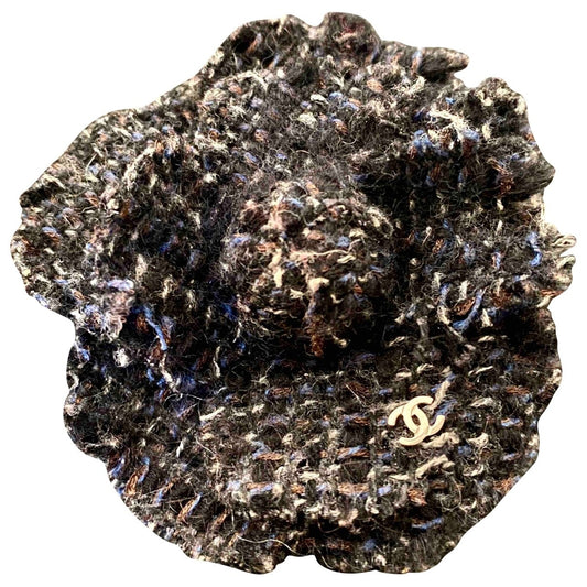 Chanel camélia blue cloth pins & brooches Jewelry