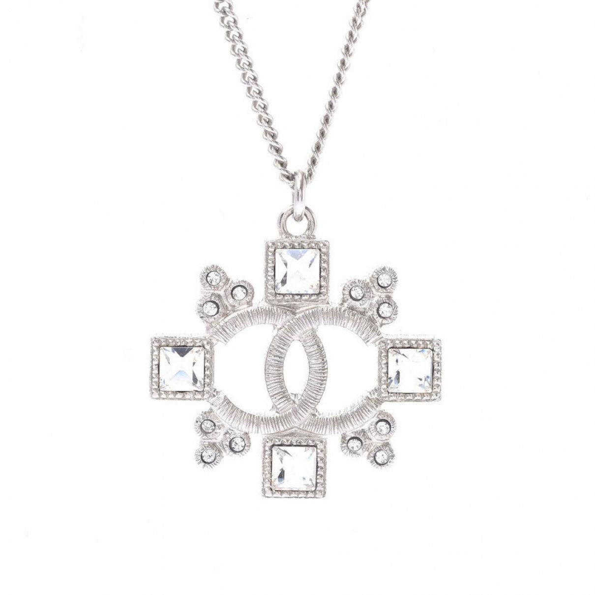 cc silver metal necklaces Jewelry Signature