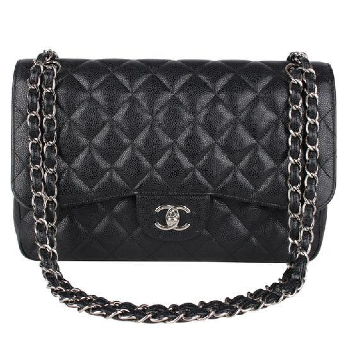 timeless/classique black leather handbag Compact