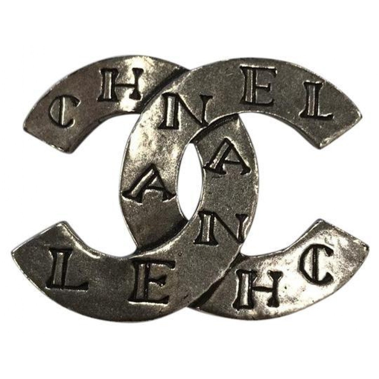 Chanel cc silver metal pins & brooches Jewelry