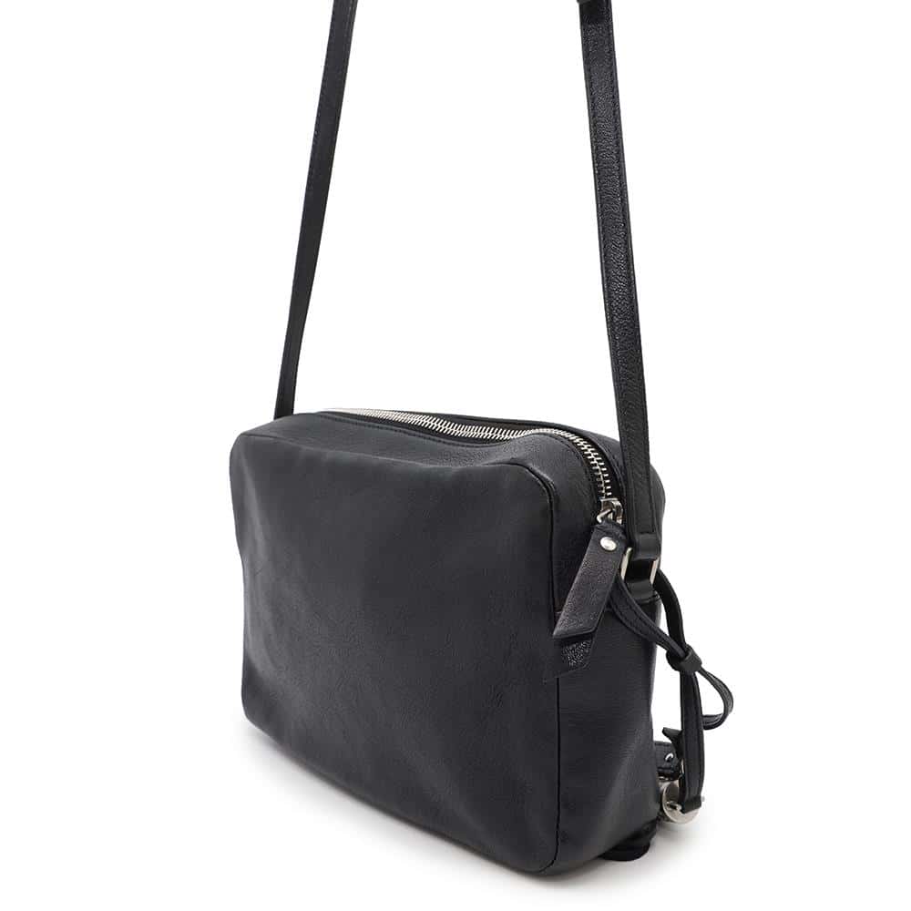 Saint Paris Lu Camera Bag Tassel Shoulder Leather Black Crossbody Bag