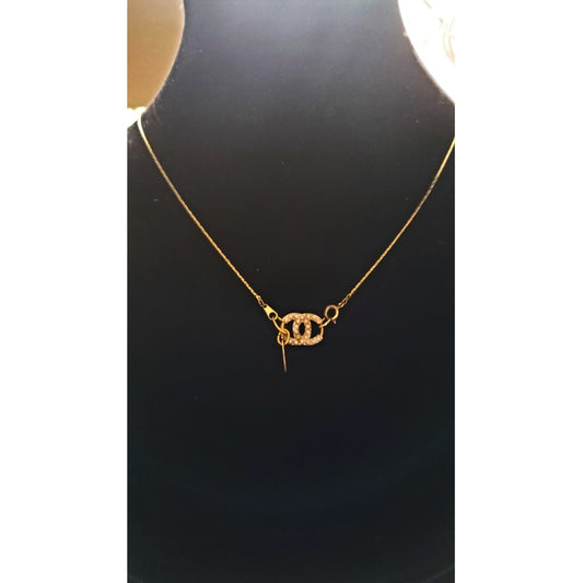 cc gold metal necklaces Jewelry Elegant
