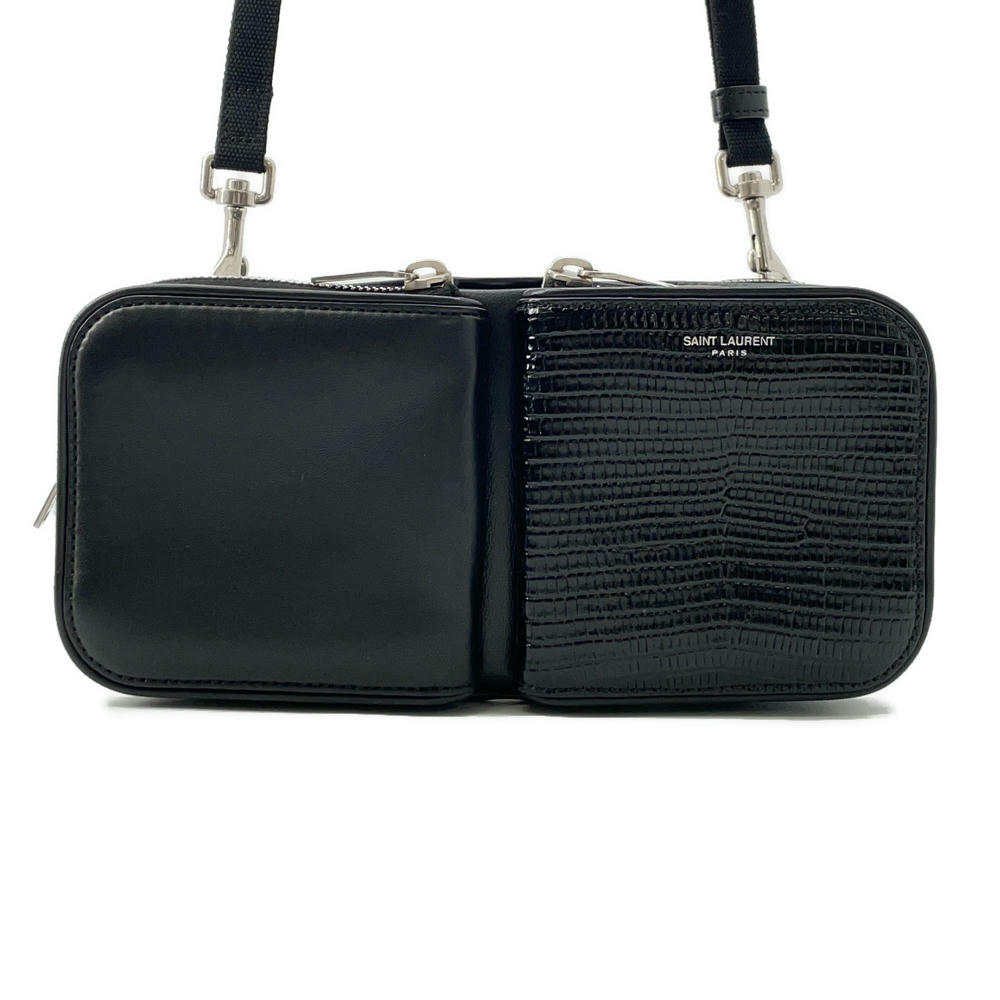 YSL Saint Laurent Shoulder Bag ? Black712569 Leather Embossed