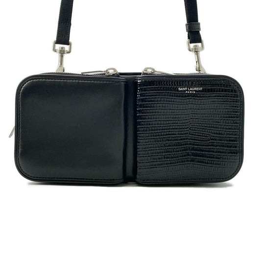 YSL Saint Laurent Shoulder Bag ? Black712569 Leather Embossed