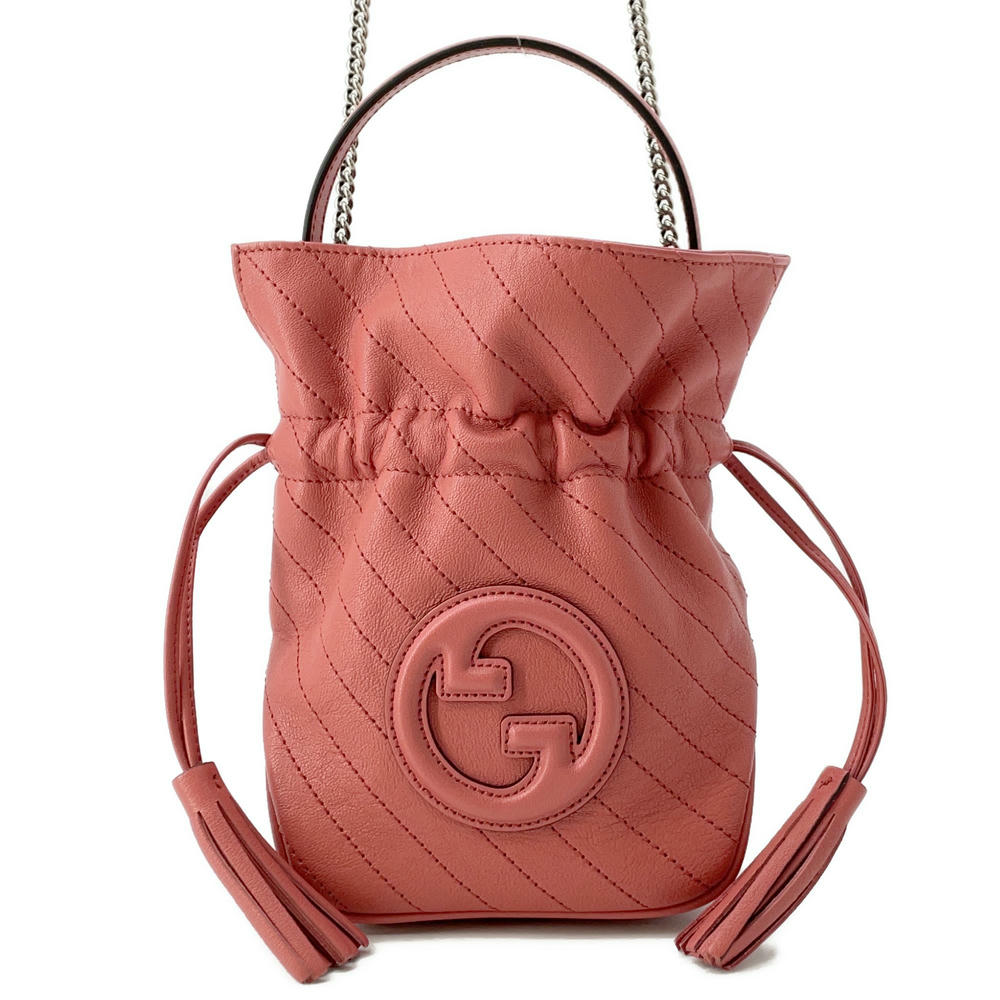 Gucci Blondie Pink760313 Leather Mini Bucket Bag