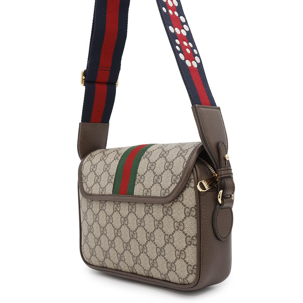 Gucci Ophidia Beige722117 GG SupremeCanvas Size Leather Small Shoulder Bag