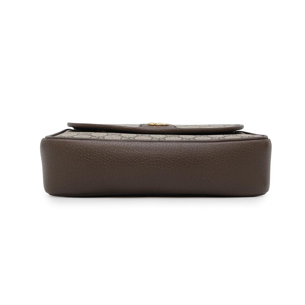 Gucci Ophidia Beige722117 GG SupremeCanvas Size Leather Small Shoulder Bag