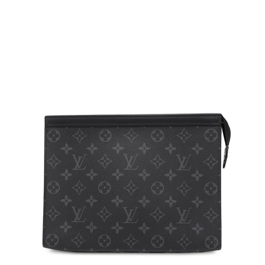 Louis Vuitton Pochette Voyage NoirM61692 Eclipse Monogram Clutch Bag