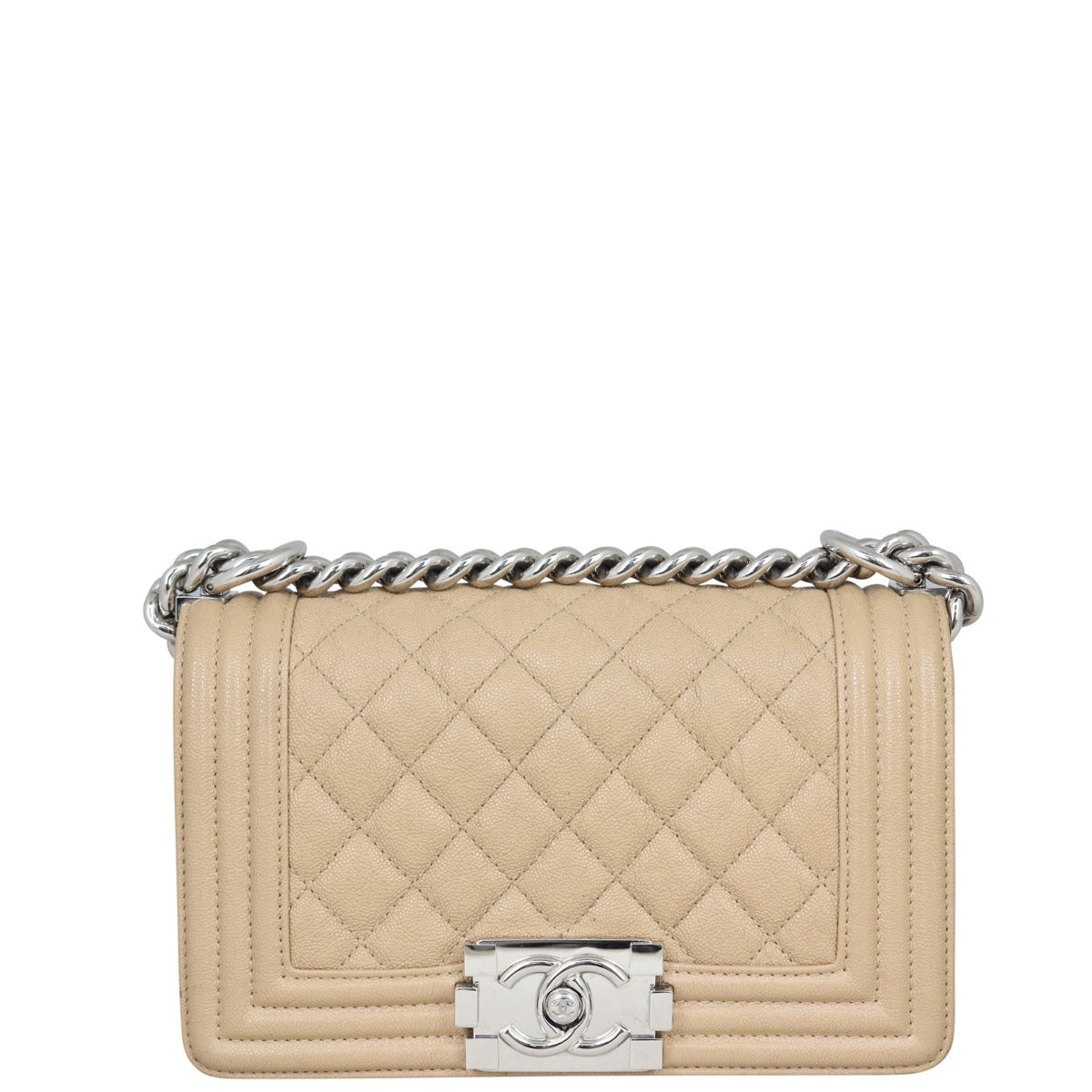 Chanel Boy Handbag Beige Small