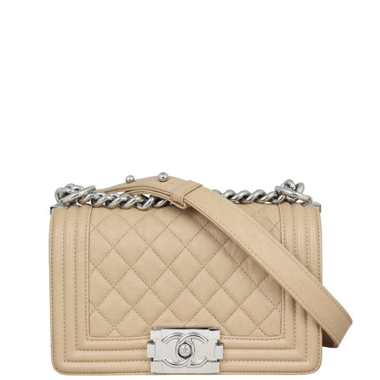 Chanel Boy Handbag Beige Small