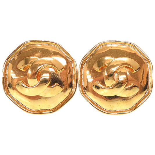 gold metal earrings Jewelry Polished