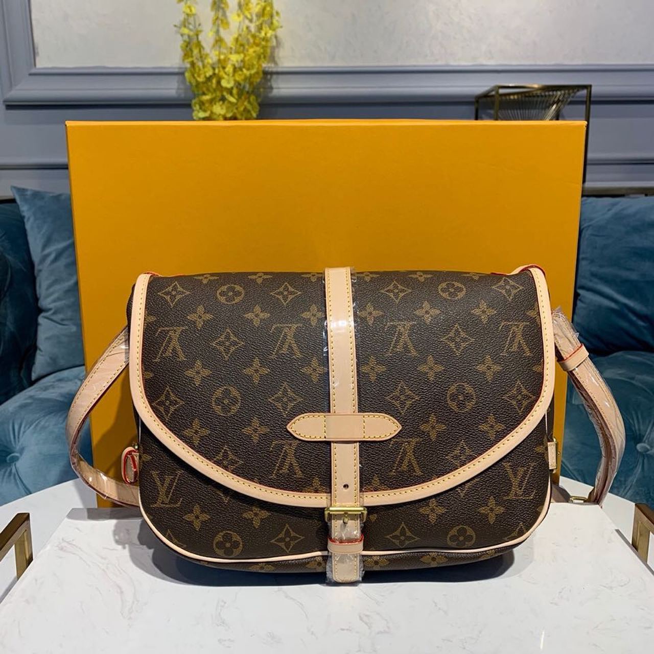 Top Quality Saumur Mm For Women Women Canvas Monogram Crossbody Bag