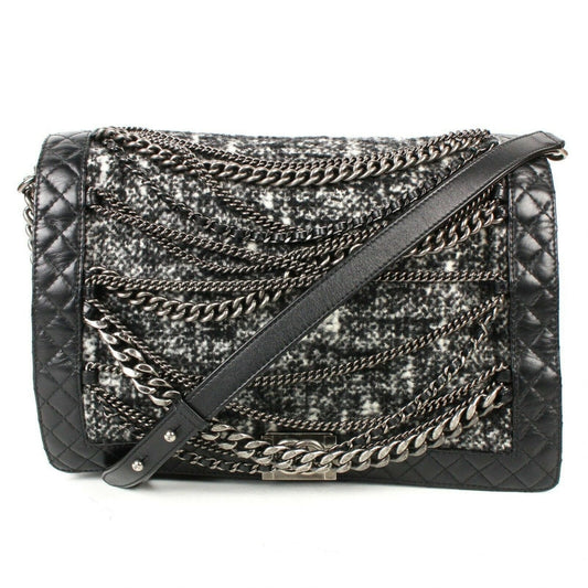 boy black leather handbag Classic