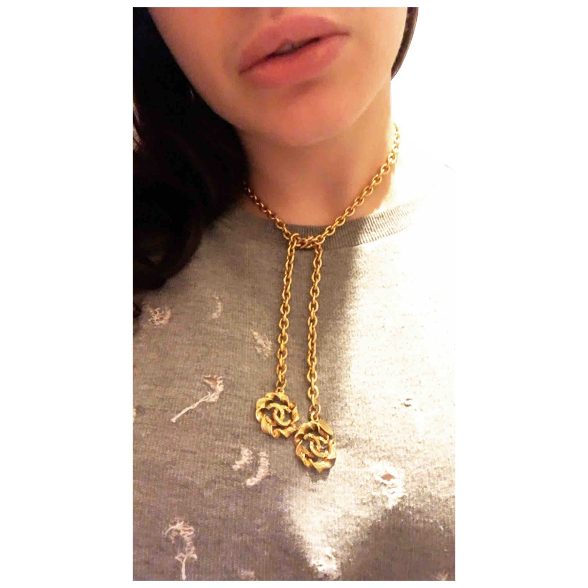 Chanel cc gold gold plated necklaces Jewelry