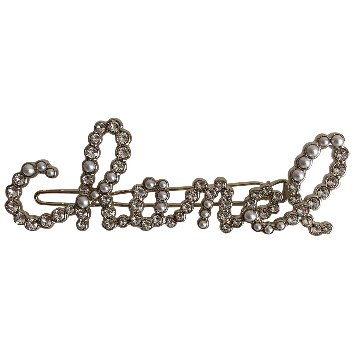 Chanel white crystal hair accessories