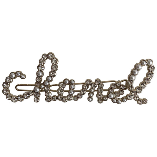 Chanel white crystal hair accessories