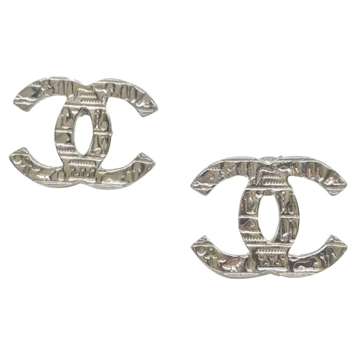 cc silver metal earrings Jewelry Elegant