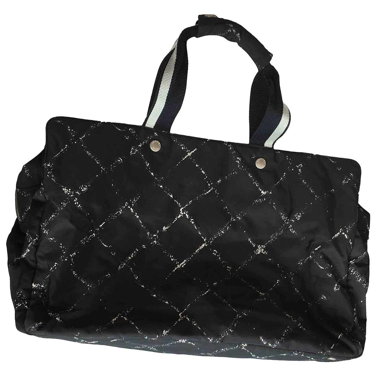 black cloth travel bag Signature