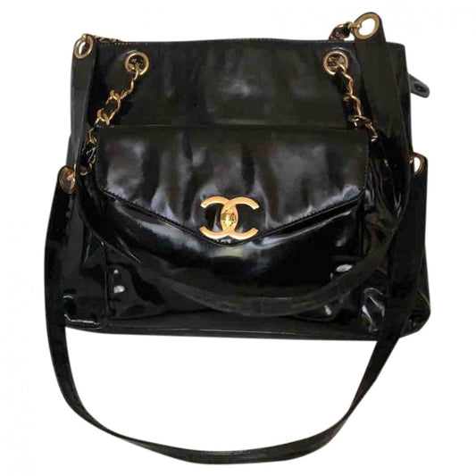 black patent leather handbag Classic