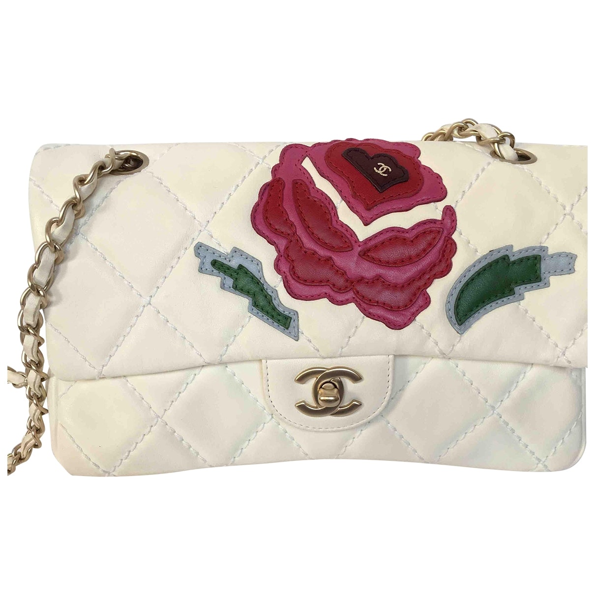 timeless/classique white leather handbag Signature