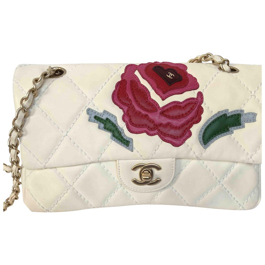 timeless/classique white leather handbag Signature