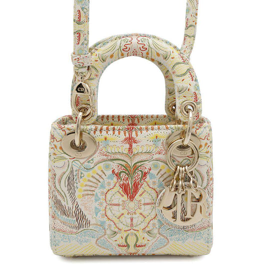 Dior Handbag ?Lady Leather Multicolor Micro