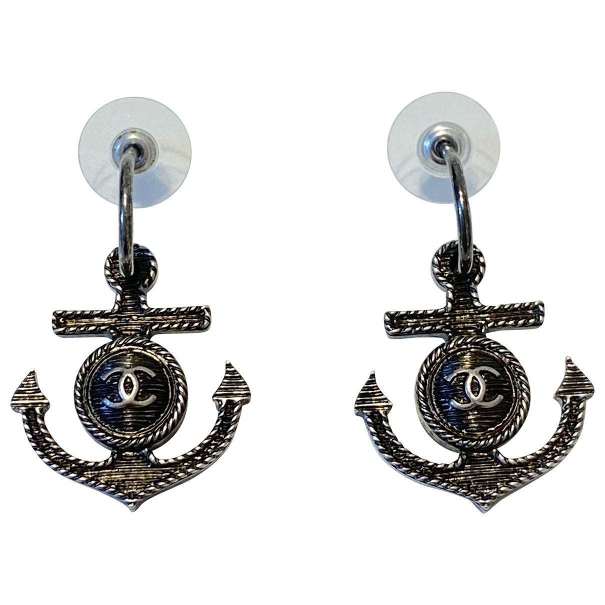 silver metal earrings Jewelry Signature