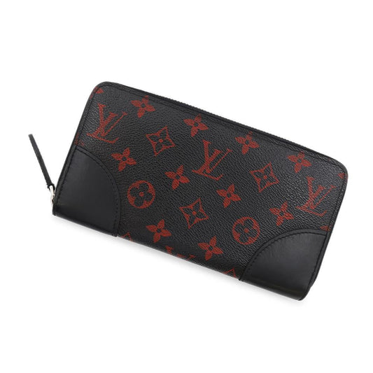 Louis Vuitton Zippy KhakiM60974 Anfra Rouge Monogram Noir Red Wallet Case