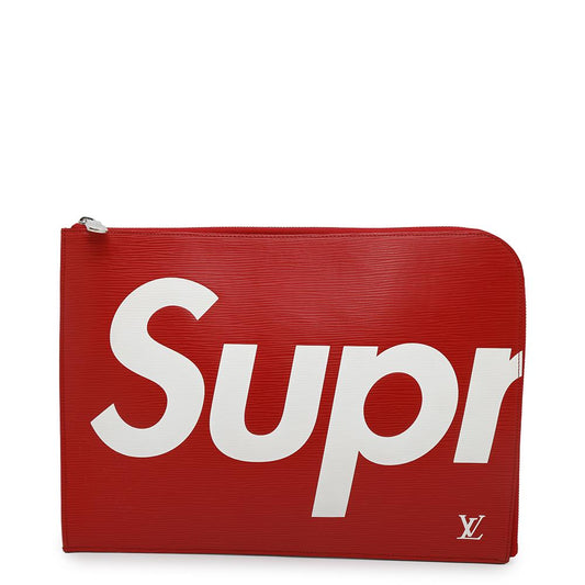 Louis Vuitton Pochette Jour RedM67722 Supreme Epi Leather Clutch Bag