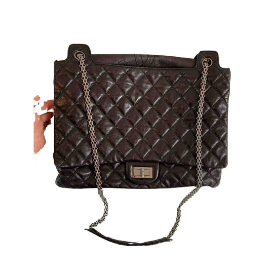 2.55 black leather handbag Refined