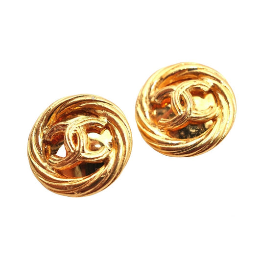 cc gold metal earrings Jewelry Daily