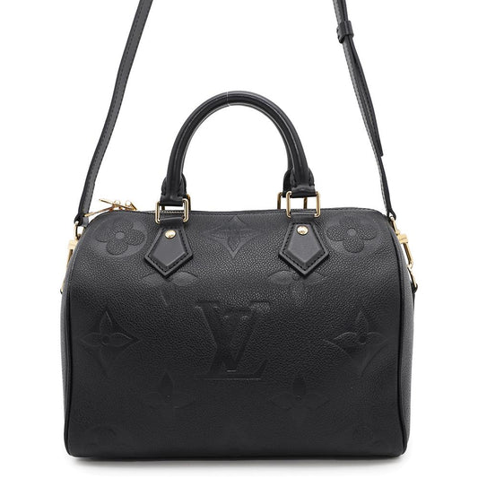 Louis Vuitton Speedy Bandouliere NoirM58951 Monogram Leather Empreinte Handbag