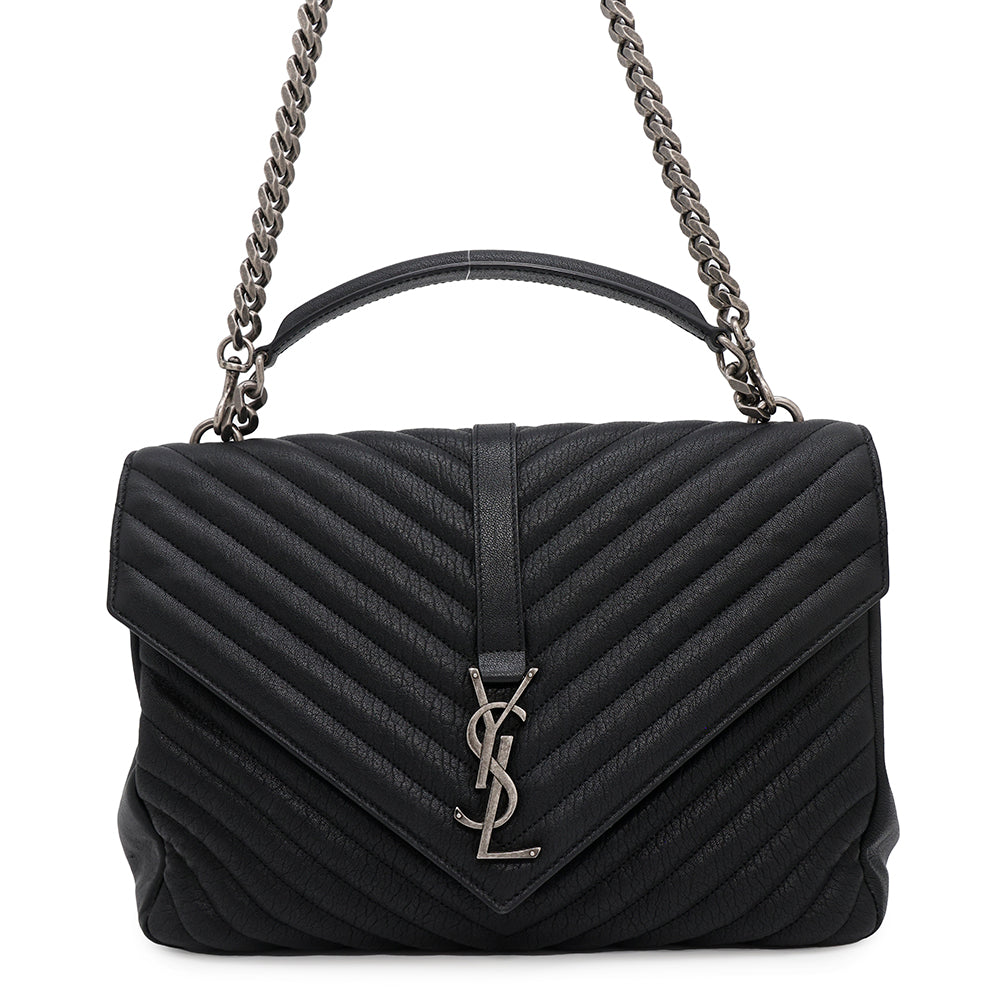YSL Saint Laurent Shoulder Bag ?College Black600278 Leather Chain
