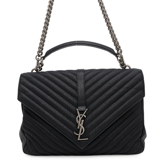 YSL Saint Laurent Shoulder Bag ?College Black600278 Leather Chain